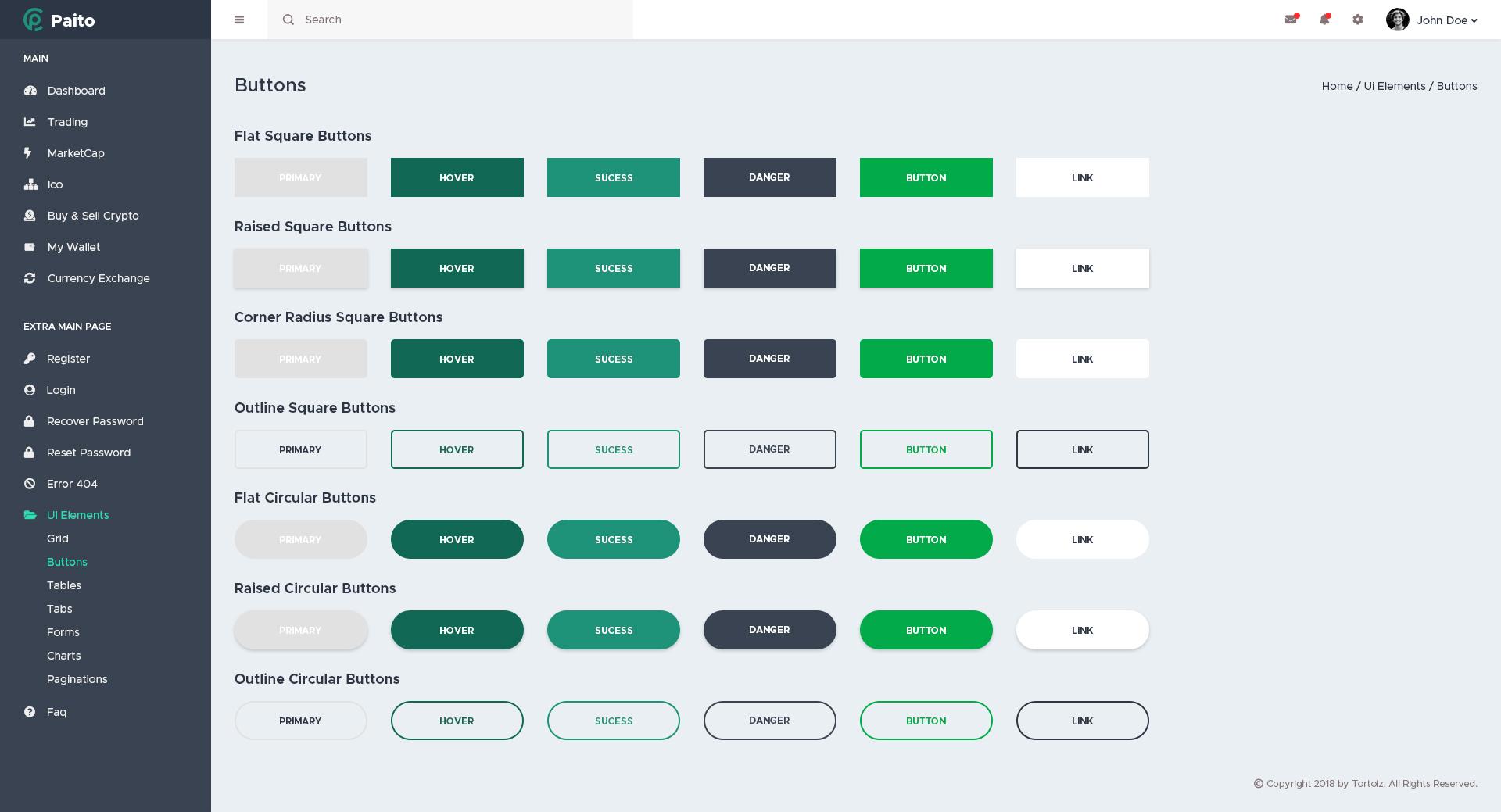 Paito - Crypto-Currency Dashboard HTML Template screenshot 29
