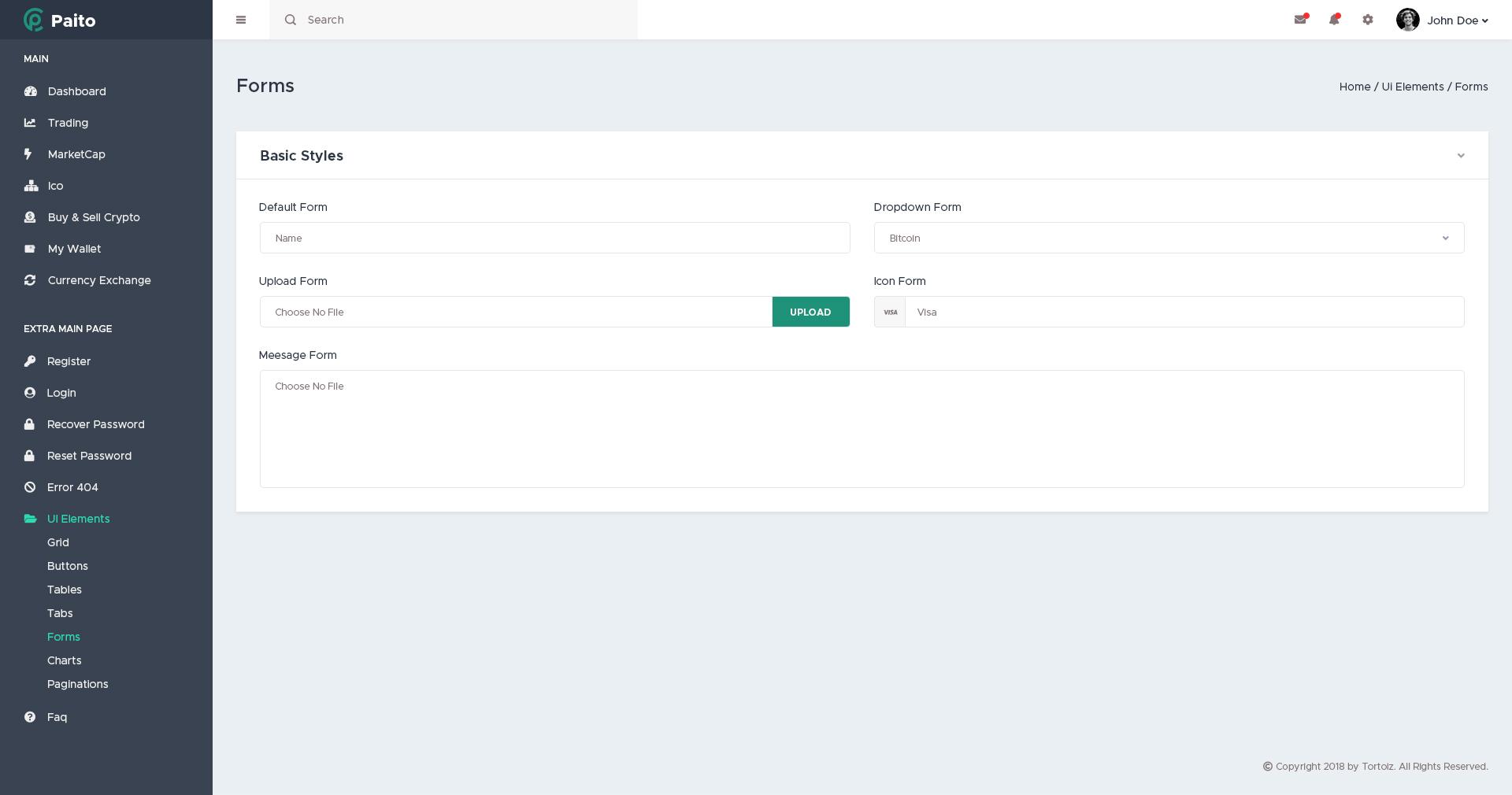 Paito - Crypto-Currency Dashboard HTML Template screenshot 34