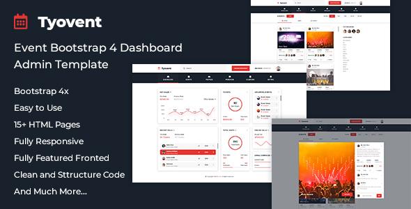 Tyovent - Event Management Dashboard HTML Template Tyovent - Event Management Dashboard HTML Template - Admin Templates