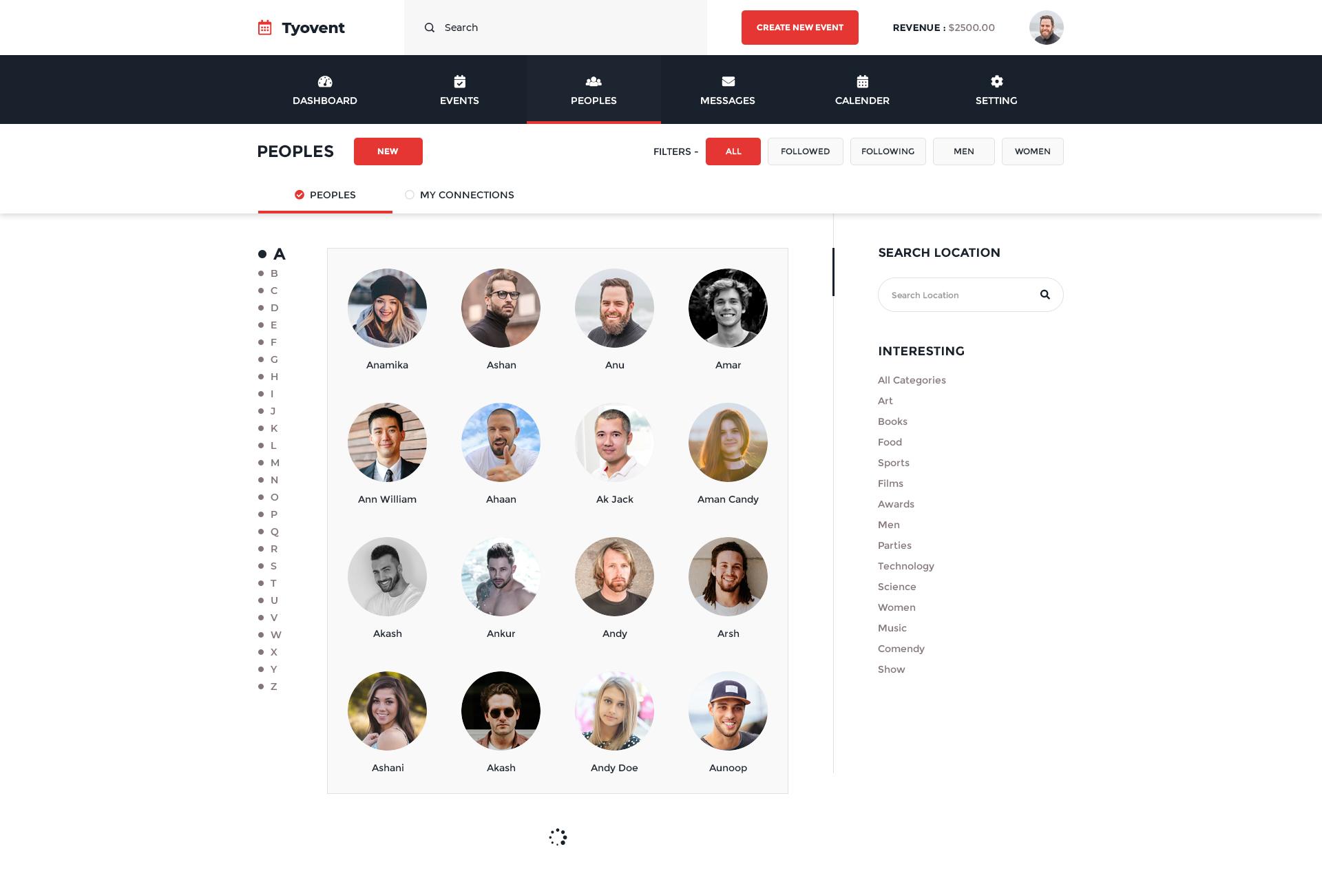 Tyovent - Event Management Dashboard HTML Template screenshot 5