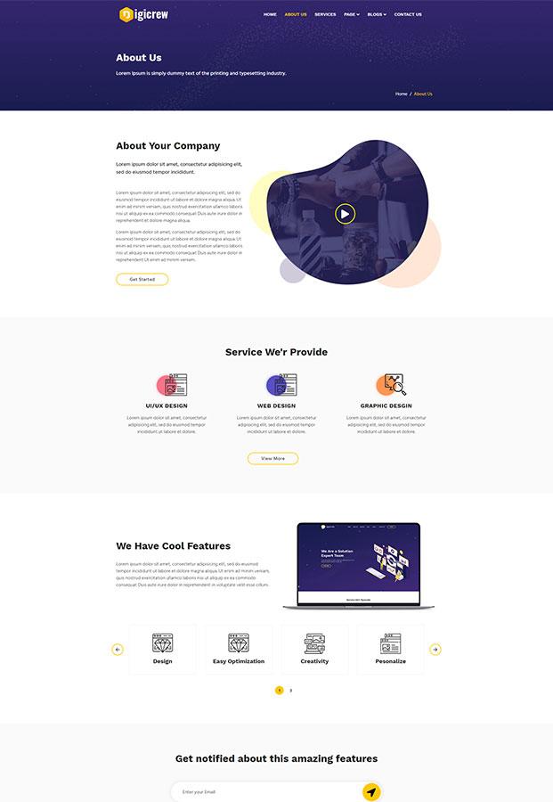 Digicrew WordPress Theme screenshot 3