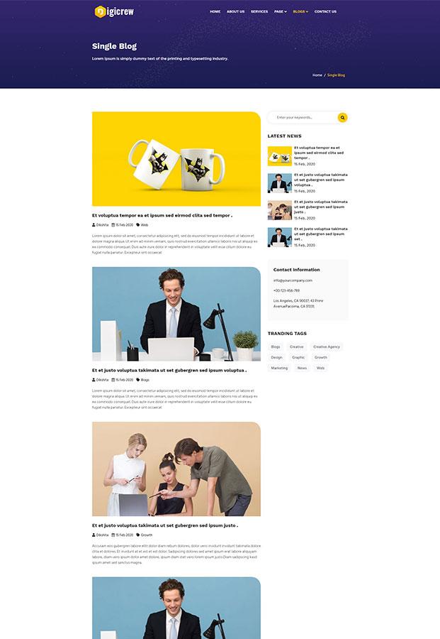 Digicrew WordPress Theme screenshot 4