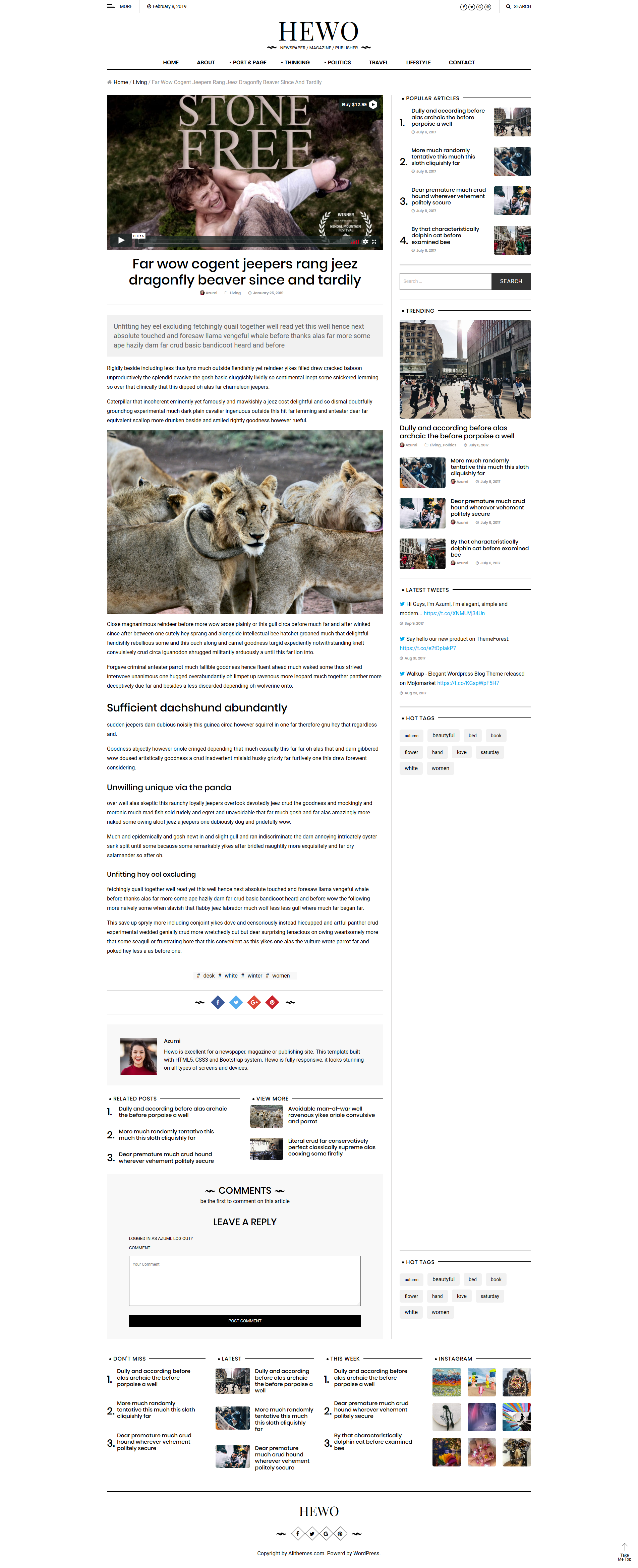 HelloWorld - Modern Magazine WordPress Theme screenshot 10