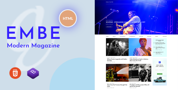 EmBe - Modern Magazine HTML template EmBe - Modern Magazine HTML template - Creative