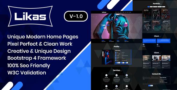 Likas - Personal Portfolio Html Template