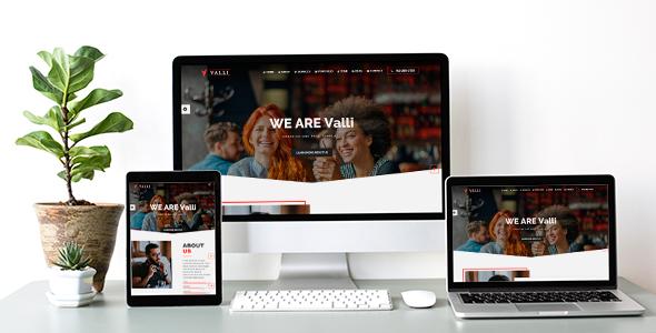 Valli - Corporate and Business One Page Responsive HTML Template screenshot 2