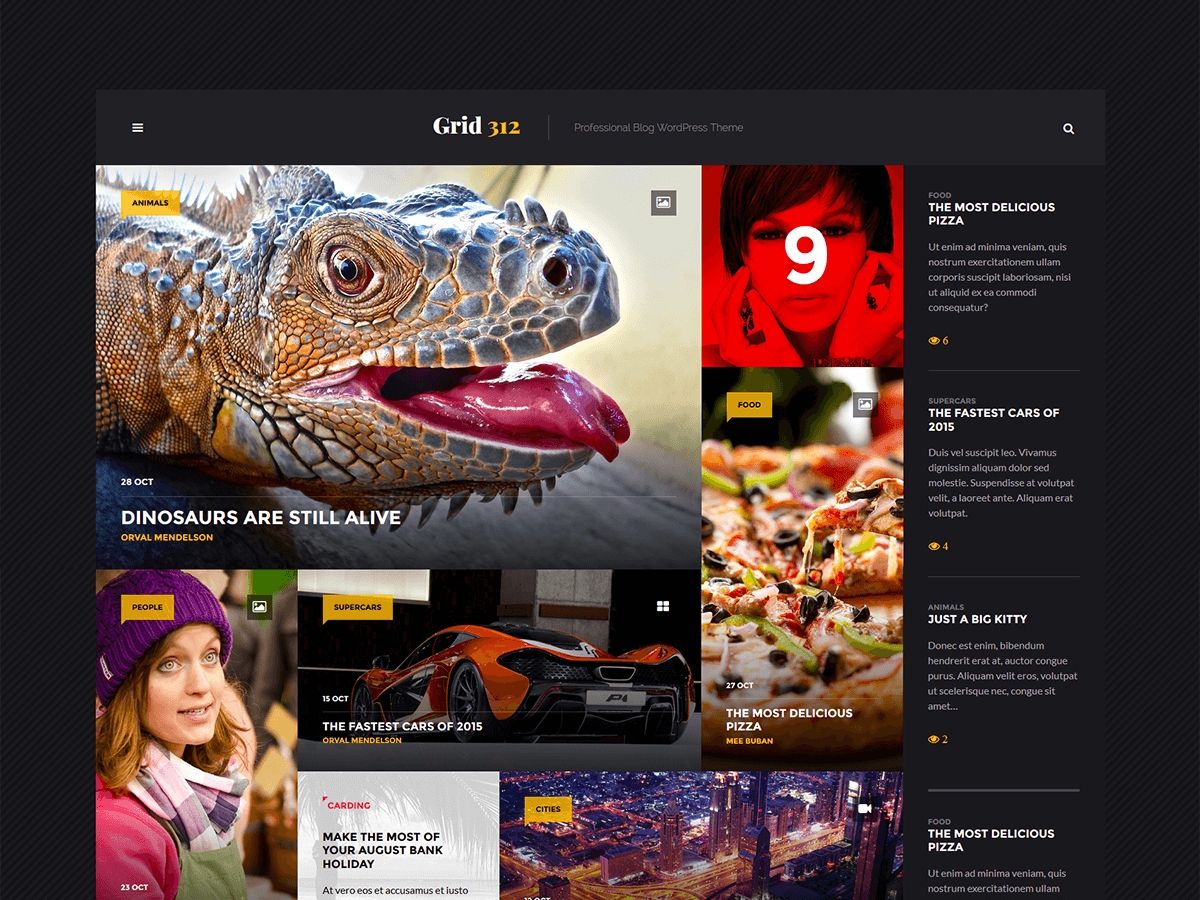 Grid312 - Creative Blog HTML Template screenshot 1