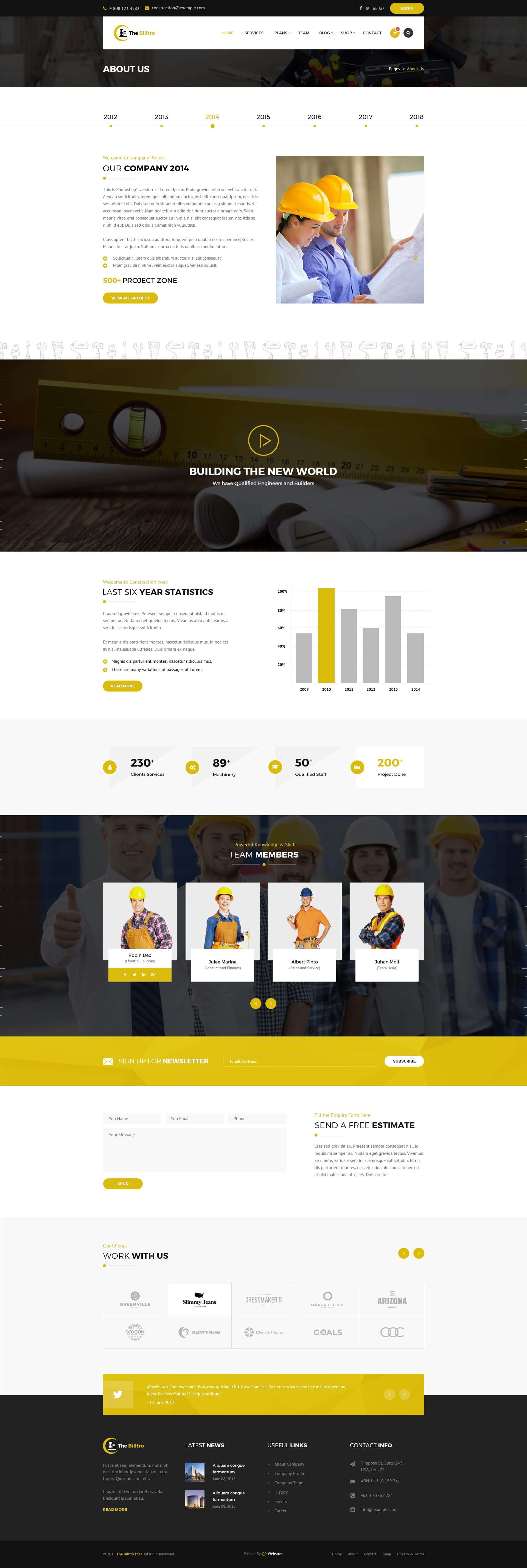 The Billtro - Construction and Building PSD Template screenshot 5