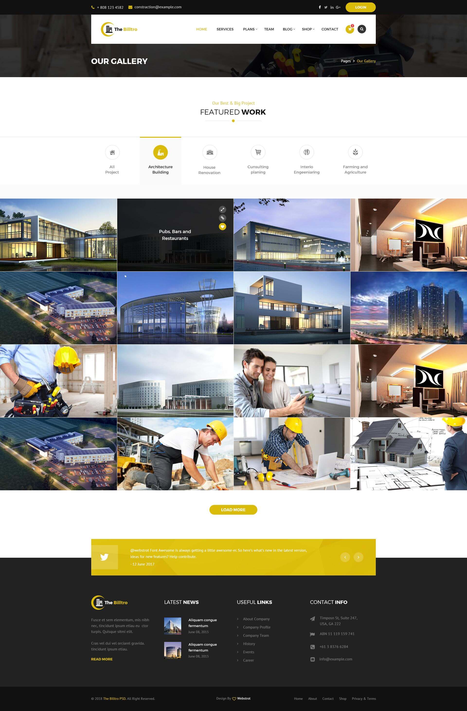 The Billtro - Construction and Building PSD Template screenshot 7