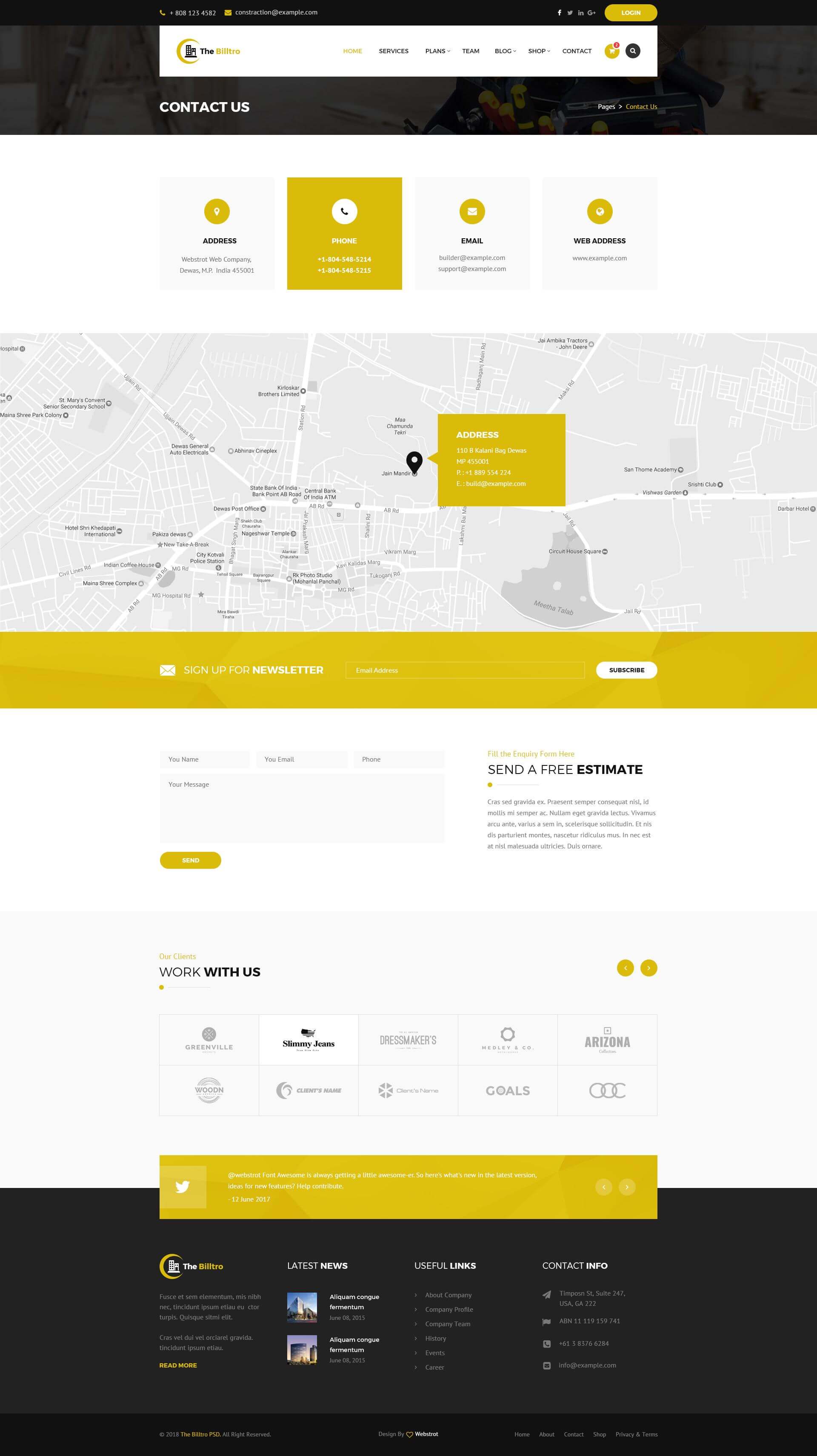 The Billtro - Construction and Building PSD Template screenshot 11