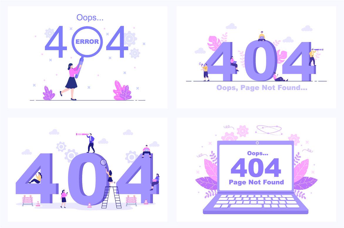 22 Illustration 404 Error And Page Not Found screenshot 3
