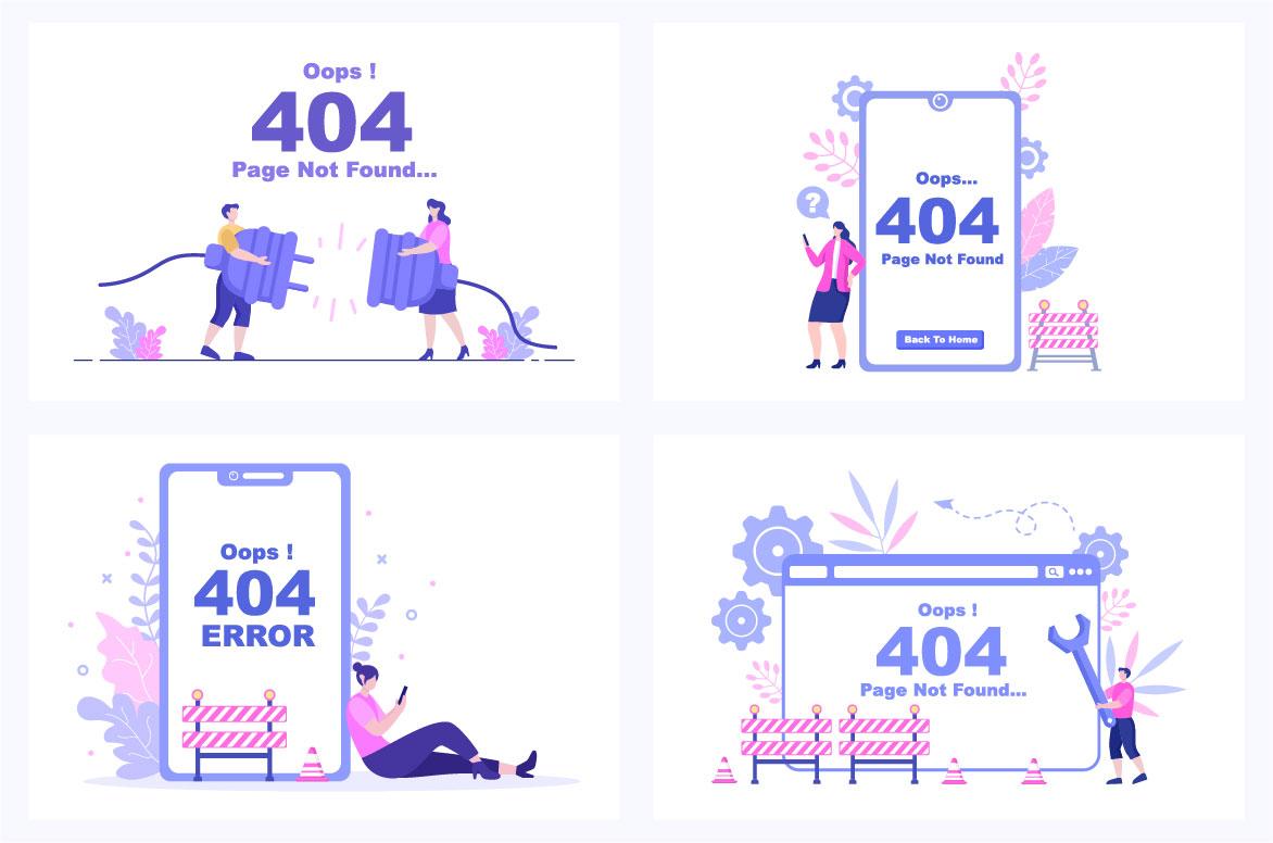 22 Illustration 404 Error And Page Not Found screenshot 4