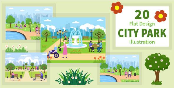 20 City Park Illustration 20 City Park Illustration
