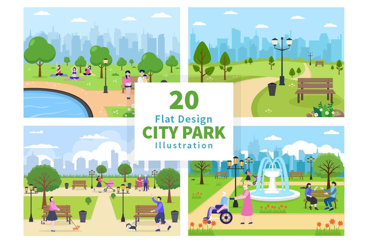 20 City Park Illustration screenshot 1