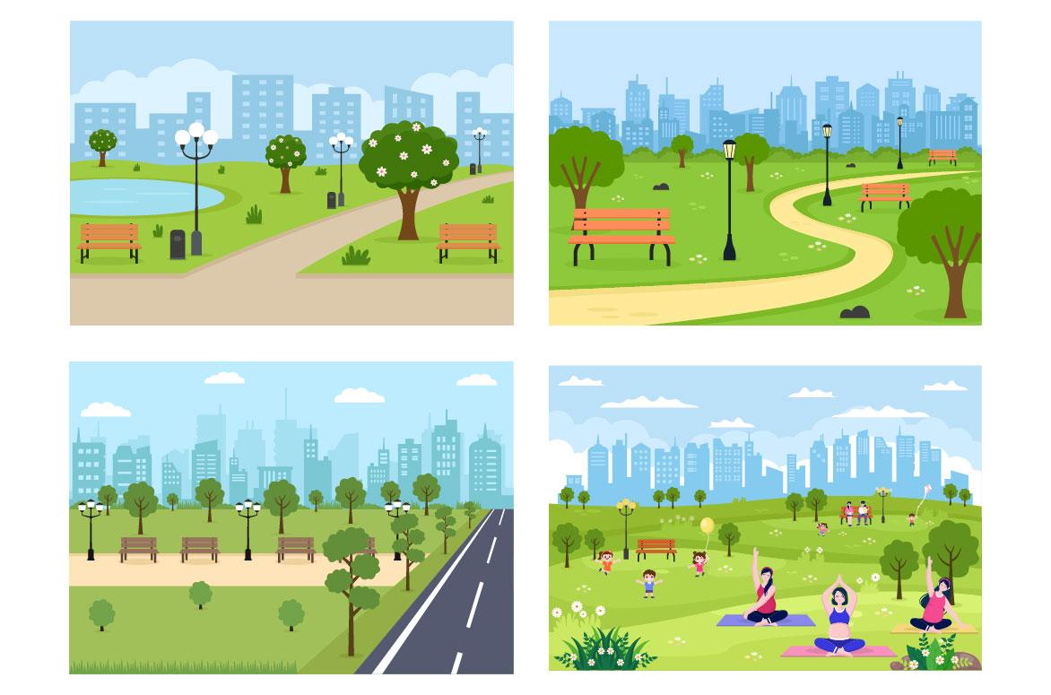 20 City Park Illustration screenshot 2
