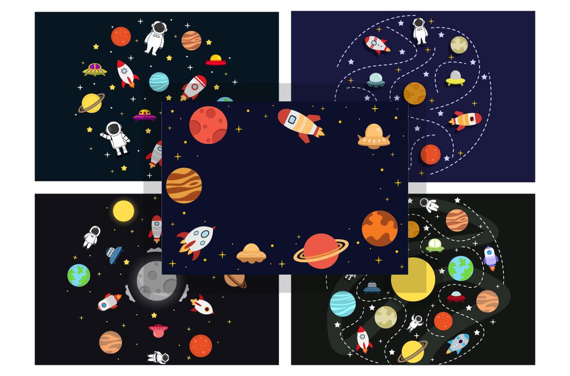 25 Astronaut and Space Background Illustration screenshot 2