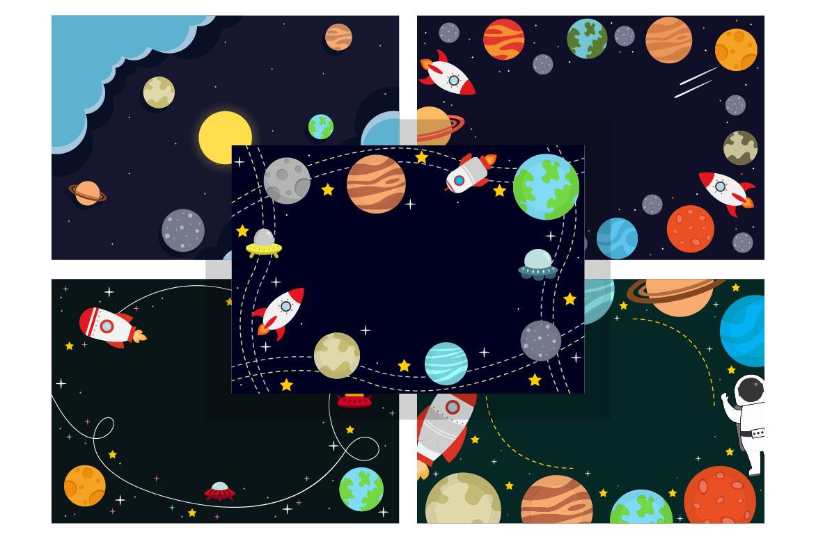 25 Astronaut and Space Background Illustration screenshot 3