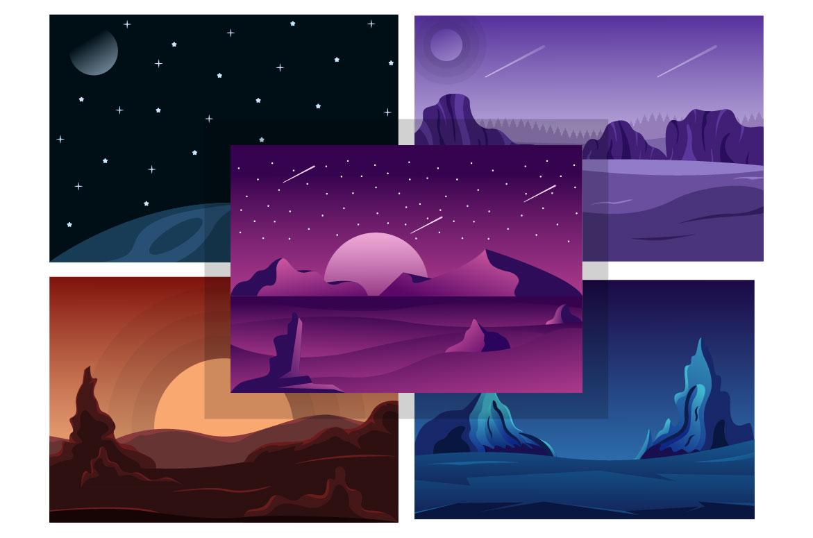 25 Astronaut and Space Background Illustration screenshot 5