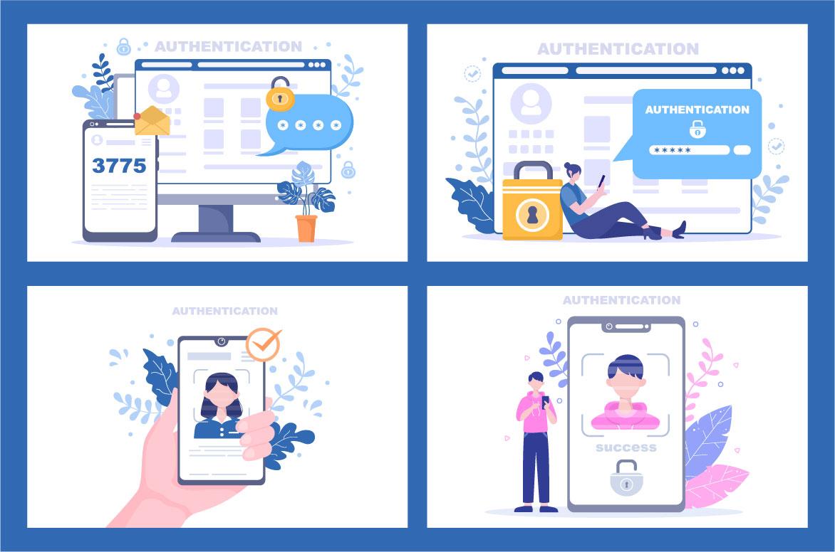 15 Authentication Security Flat Illustration screenshot 2