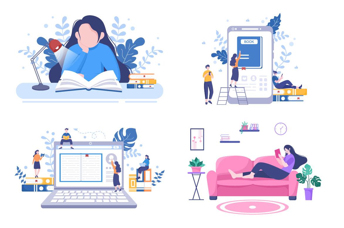 24 Bookstore or Library Illustration screenshot 5