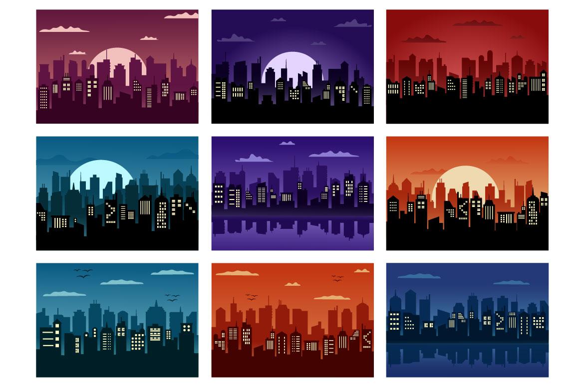 40 Buildings Background Illustration screenshot 2