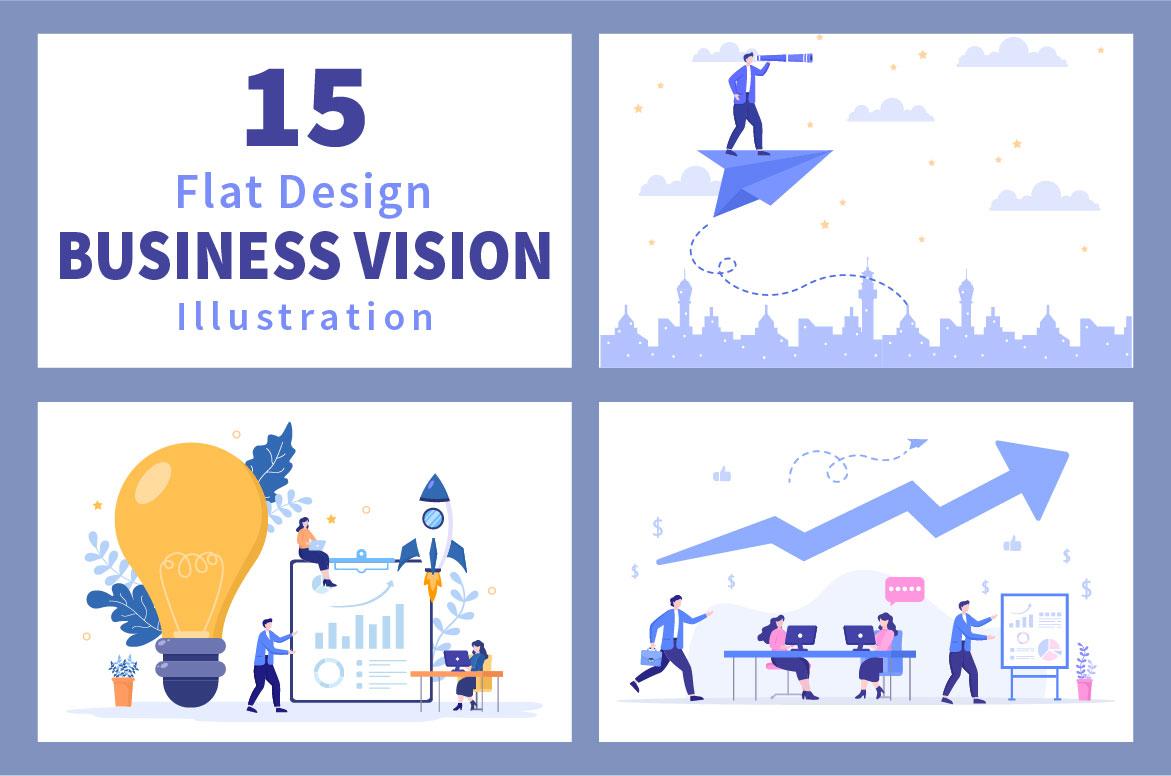 15 Business Vision And Target Illustration screenshot 1