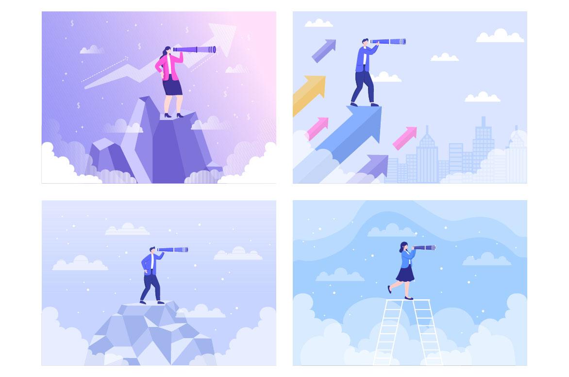 15 Business Vision And Target Illustration screenshot 2