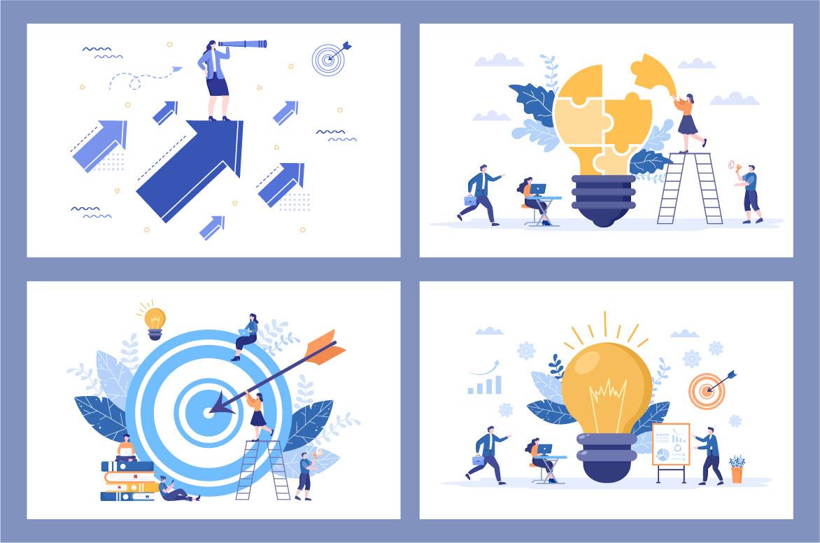 15 Business Vision And Target Illustration screenshot 3
