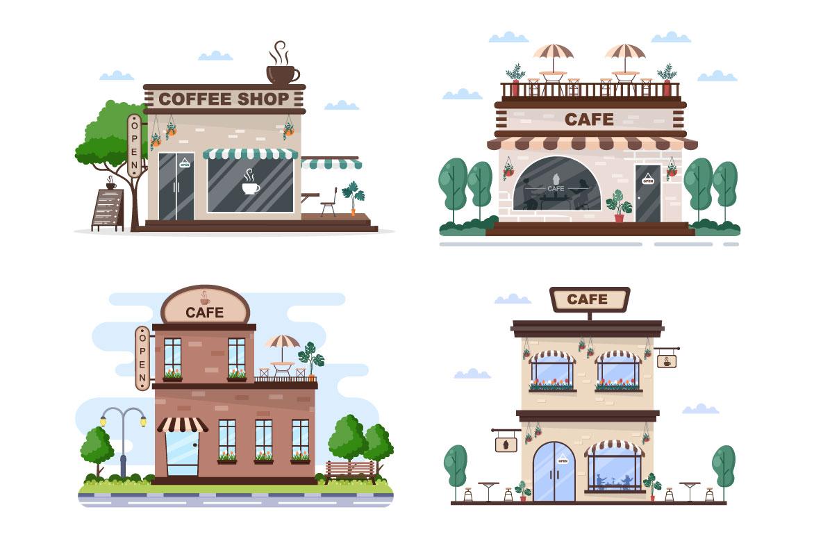 19 Cafe or Coffee Shop Illustration screenshot 5