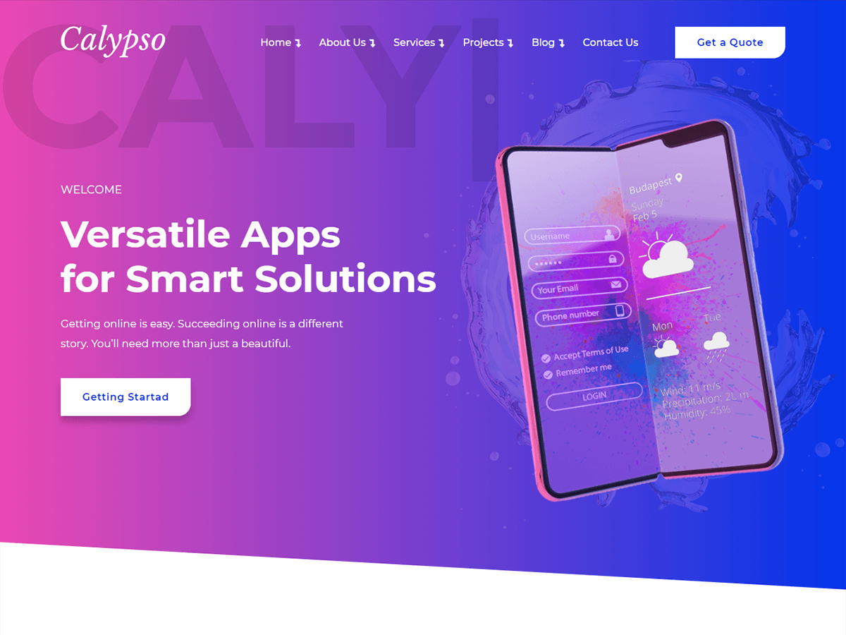 Calypso - Agency WordPress Theme screenshot 1