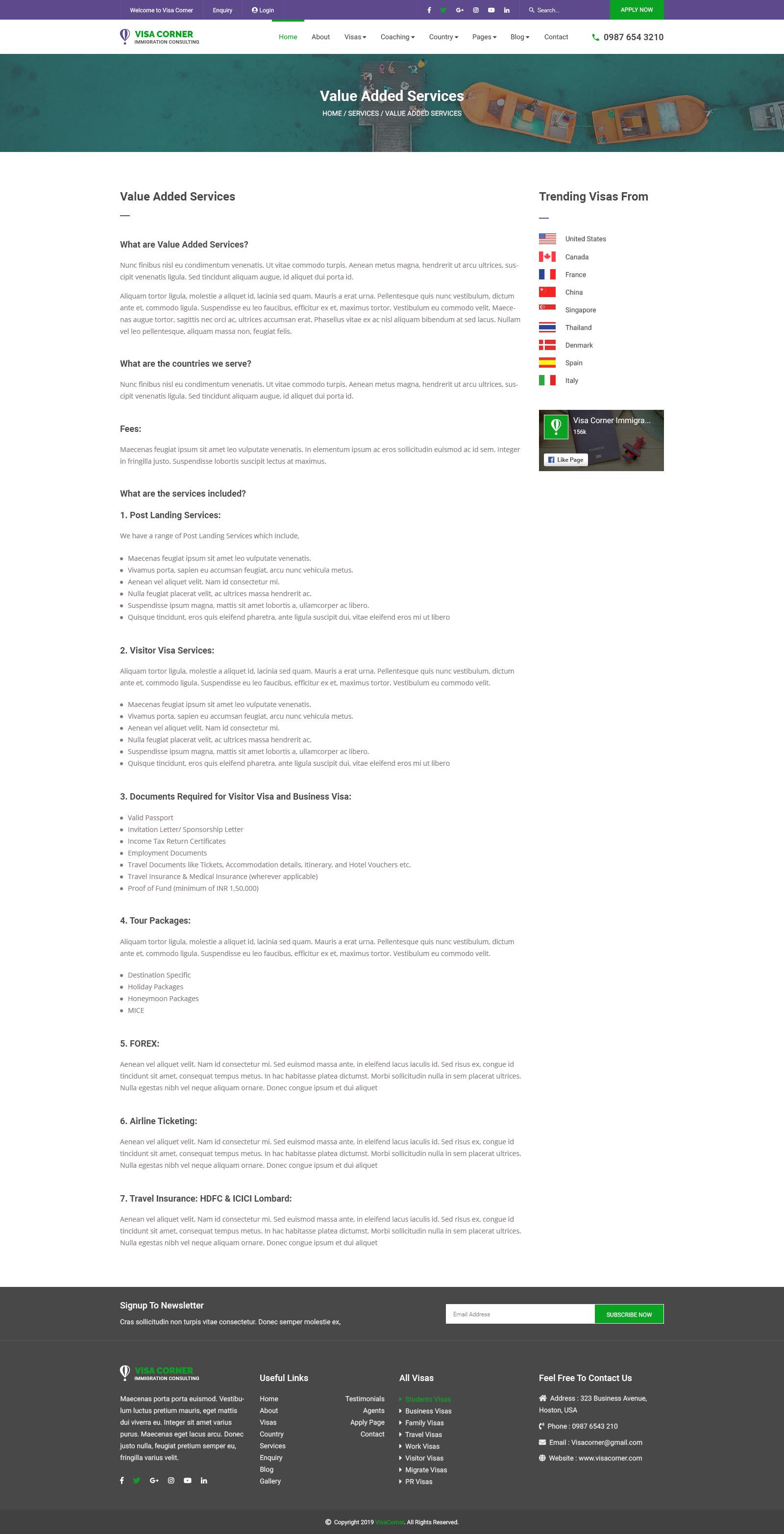 Visa Corner | Immigration and Consulting Psd Template screenshot 5
