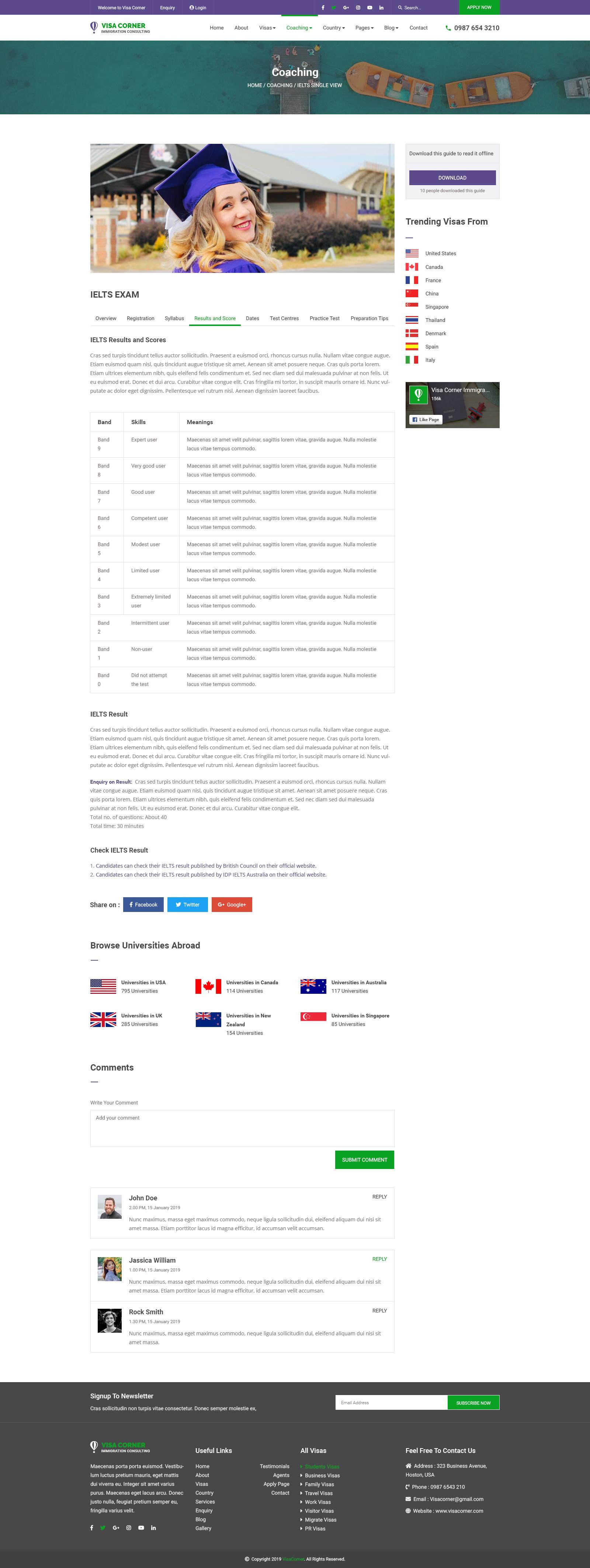 Visa Corner | Immigration and Consulting Psd Template screenshot 16