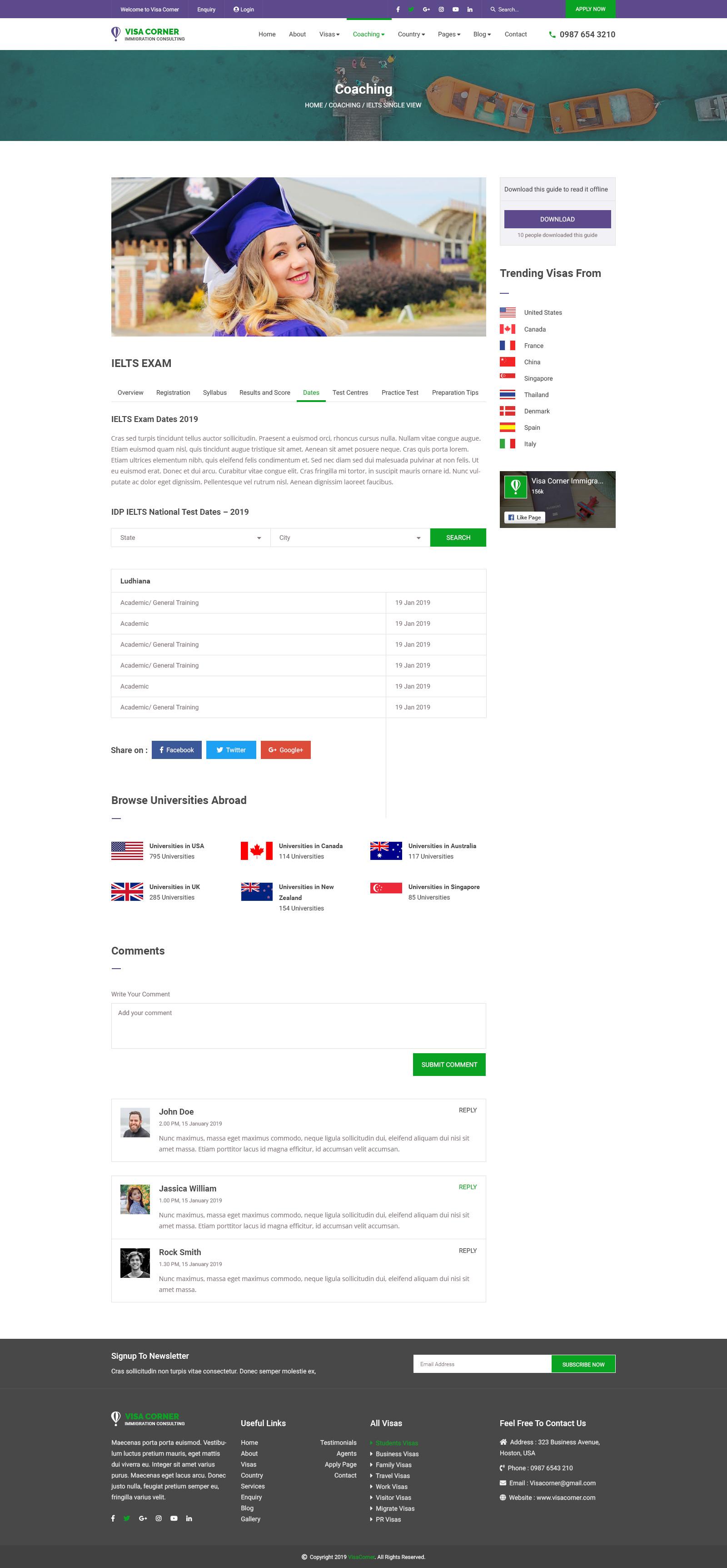 Visa Corner | Immigration and Consulting Psd Template screenshot 17