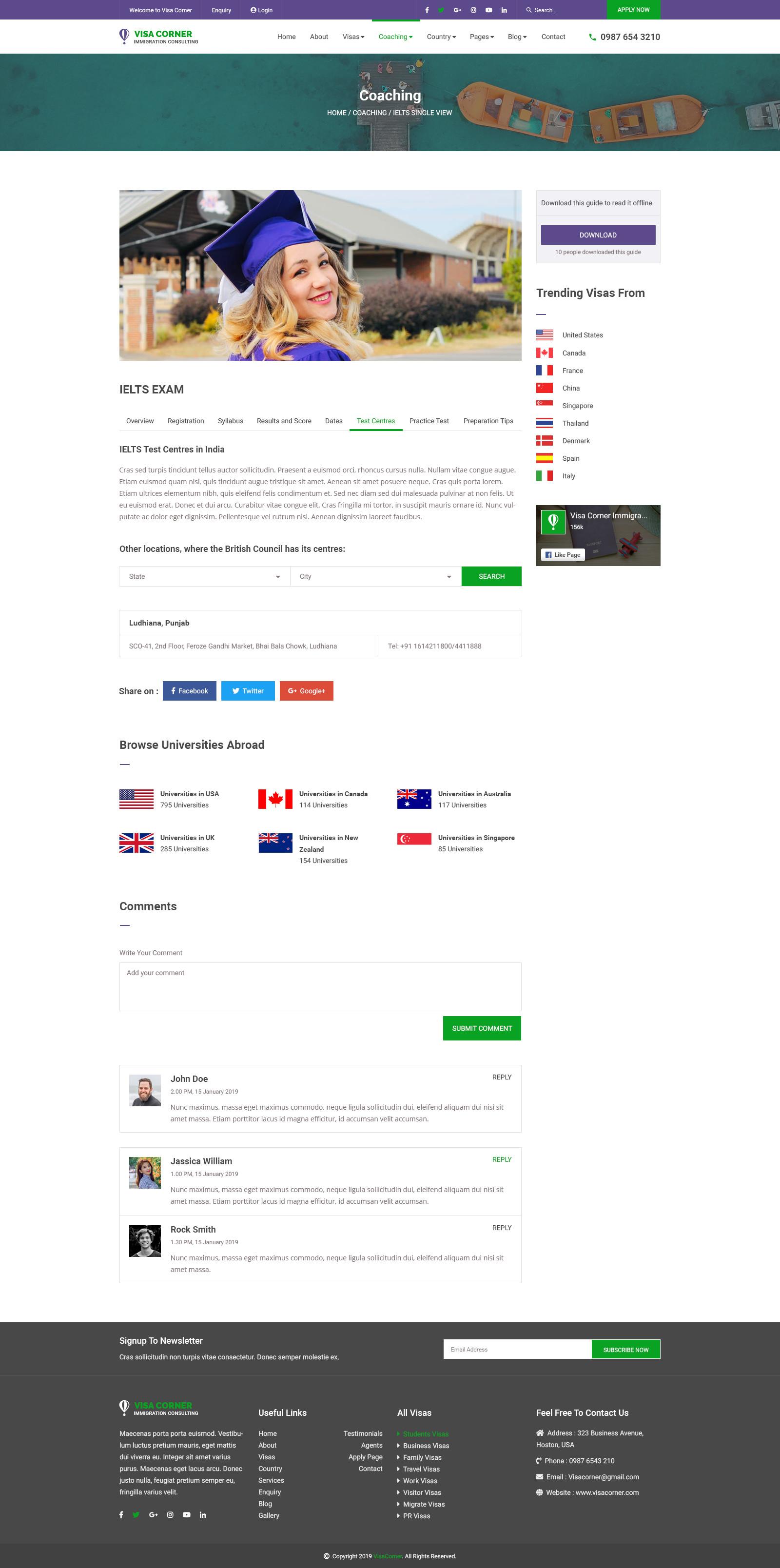Visa Corner | Immigration and Consulting Psd Template screenshot 18