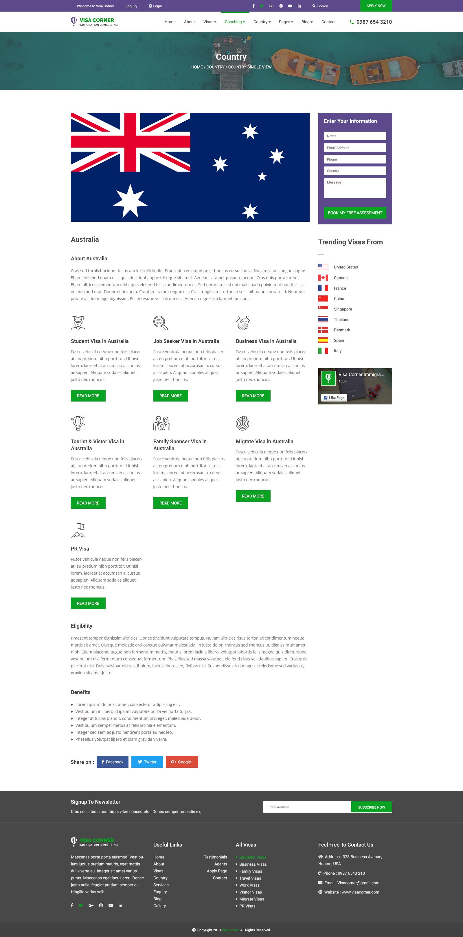 Visa Corner | Immigration and Consulting Psd Template screenshot 22