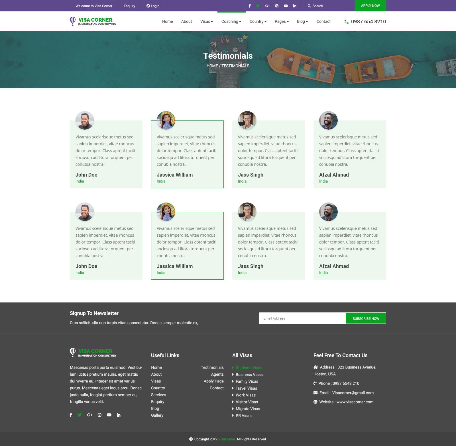 Visa Corner | Immigration and Consulting Psd Template screenshot 23
