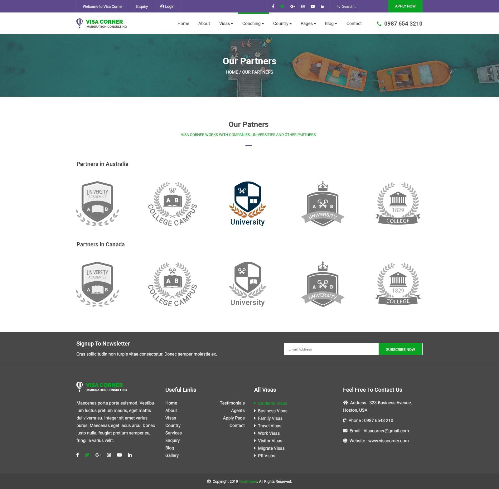 Visa Corner | Immigration and Consulting Psd Template screenshot 24