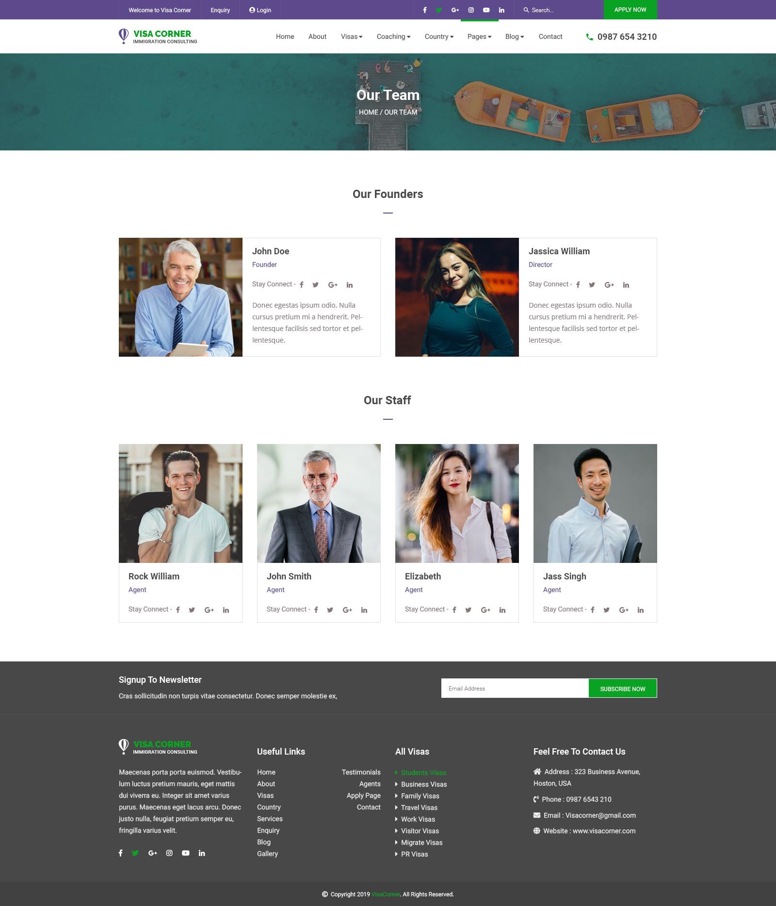 Visa Corner | Immigration and Consulting Psd Template screenshot 25
