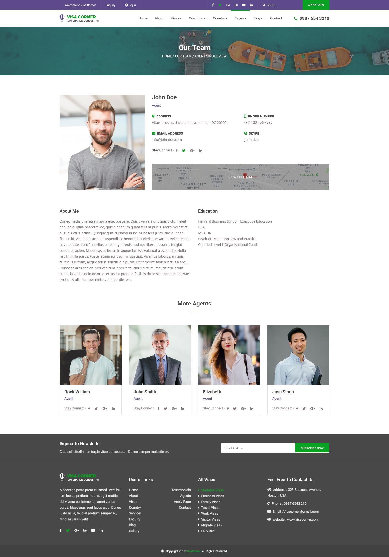 Visa Corner | Immigration and Consulting Psd Template screenshot 26