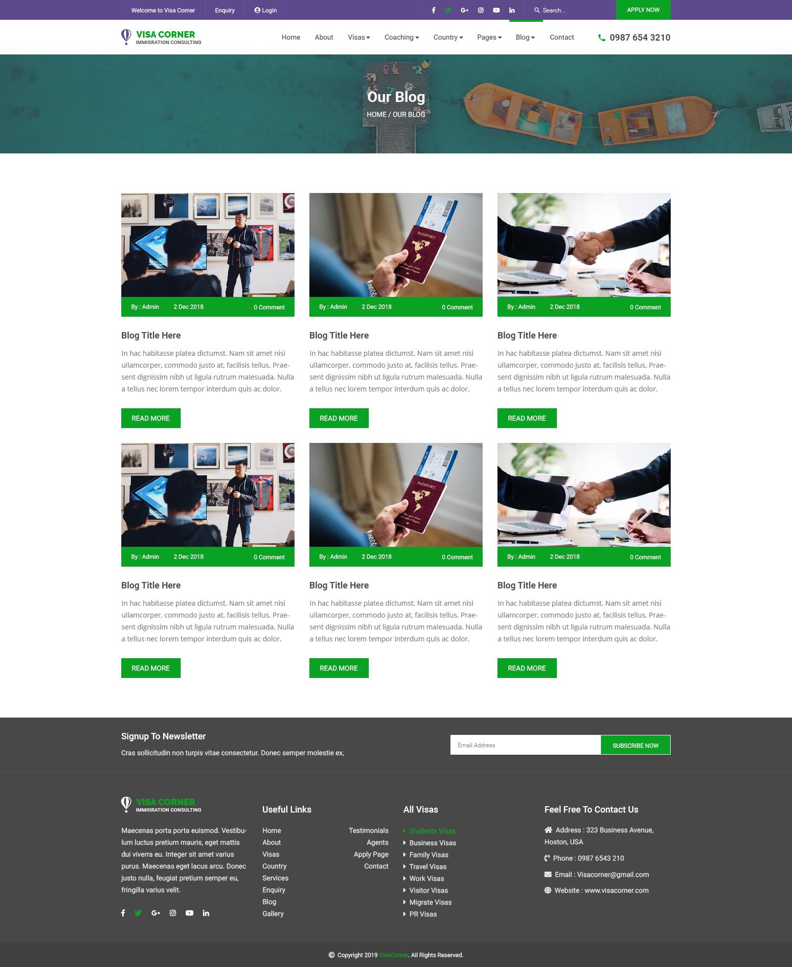 Visa Corner | Immigration and Consulting Psd Template screenshot 27