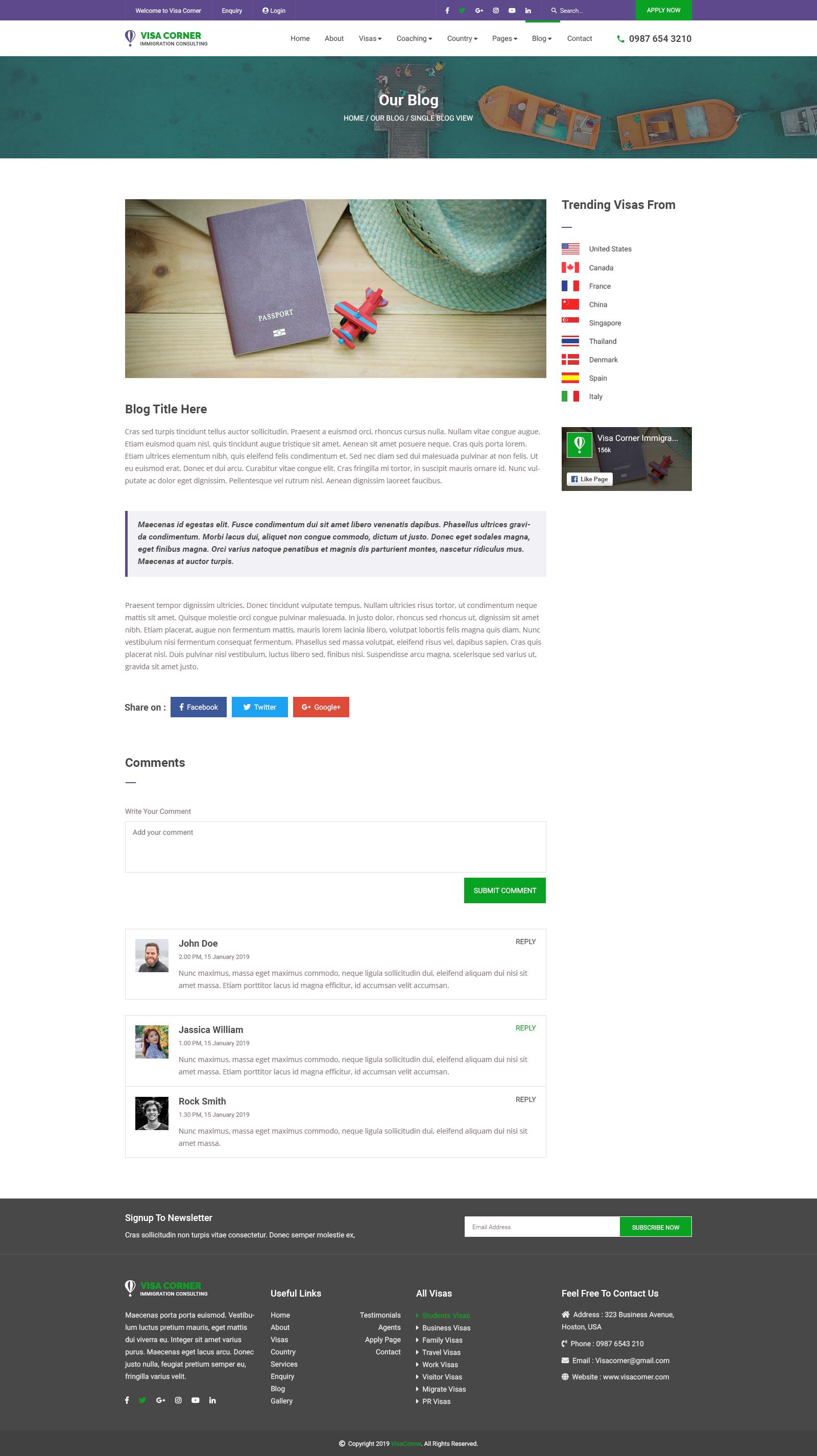 Visa Corner | Immigration and Consulting Psd Template screenshot 28