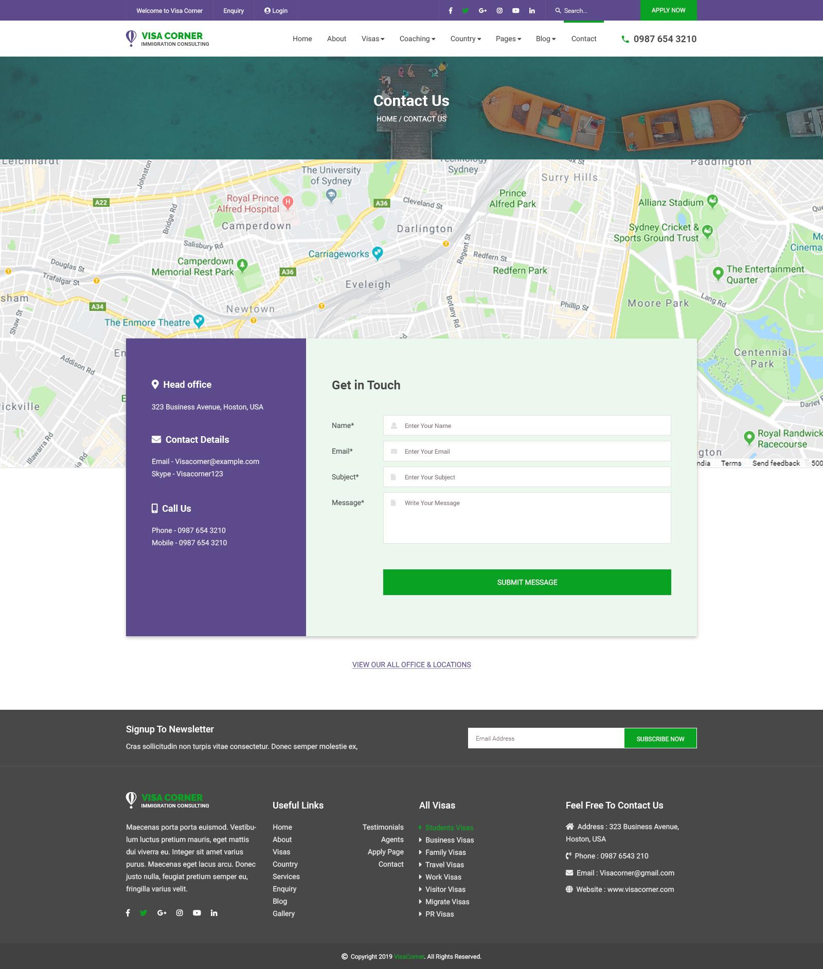 Visa Corner | Immigration and Consulting Psd Template screenshot 32