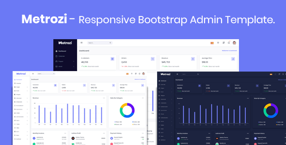 Metrozi - Responsive Bootstrap Admin Template