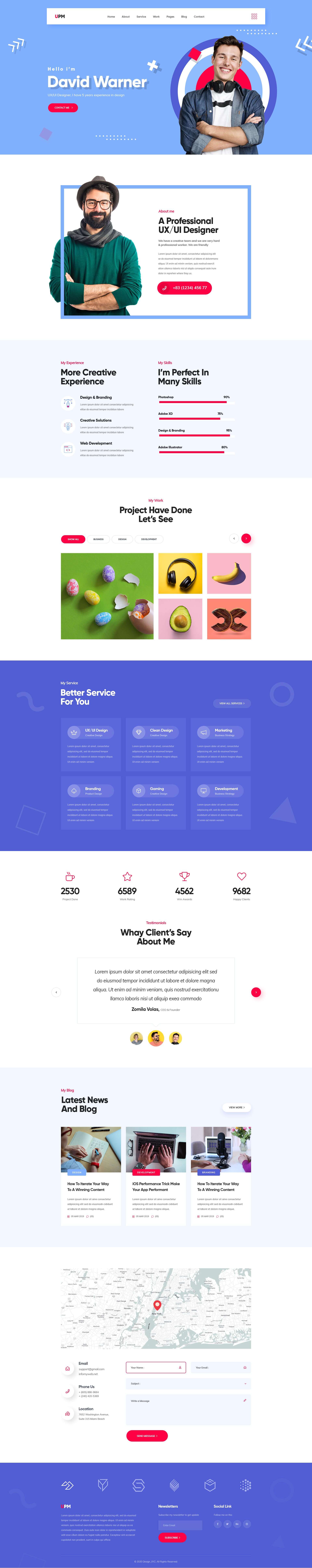 UPM Personal Portfolio PSD Template screenshot 1