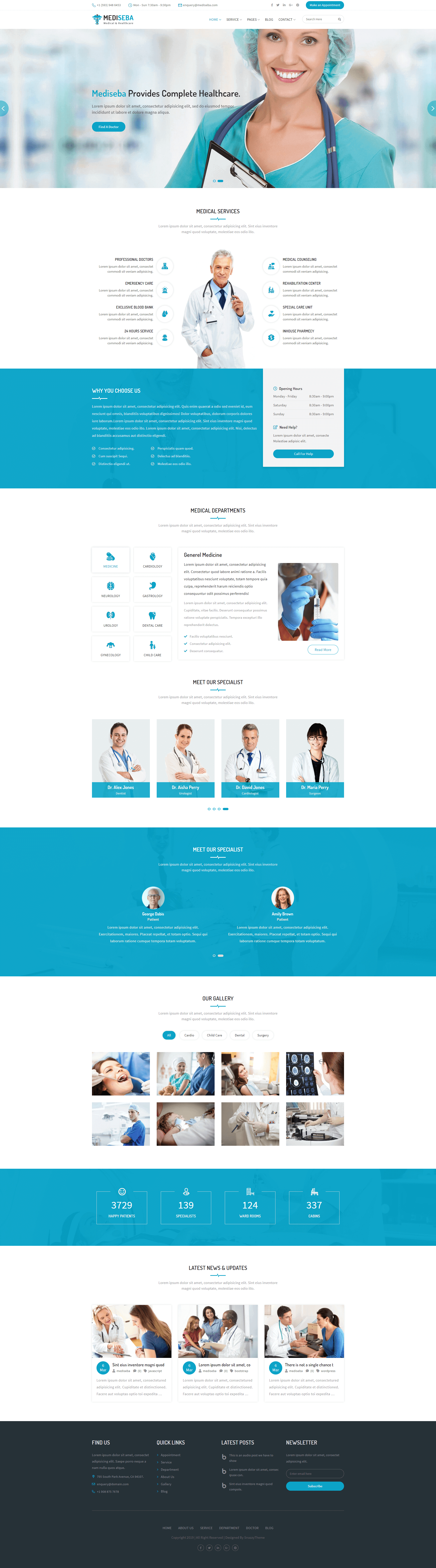 Mediseba - Medical & Healthcare Wordpress Theme screenshot 1