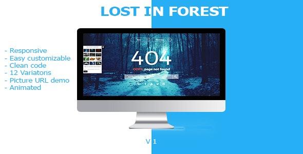 Lost In Forest - Responsive 404 / 500 Error Page Lost In Forest - Responsive 404 / 500 Error Page