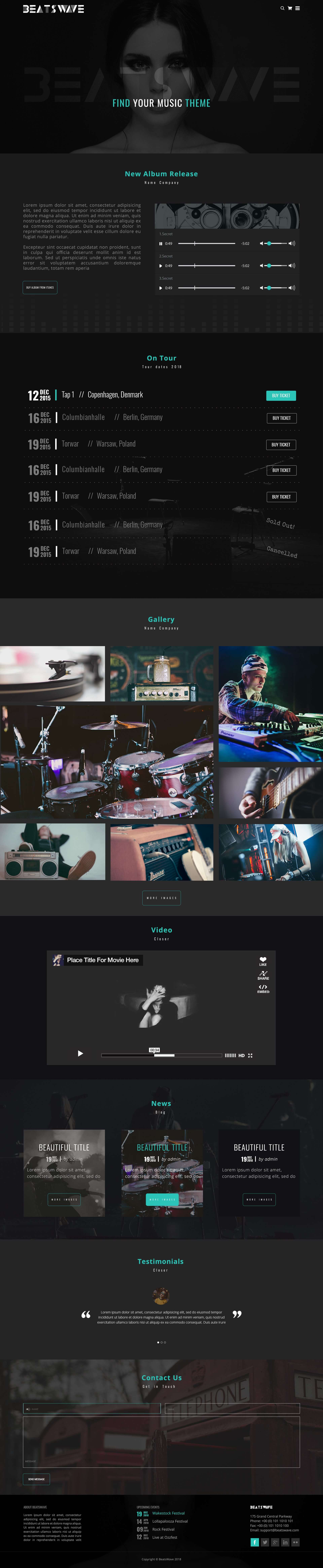 Beatswave | PSD Designed Template for Bands, Musicians, Artists and the Music Industry screenshot 1