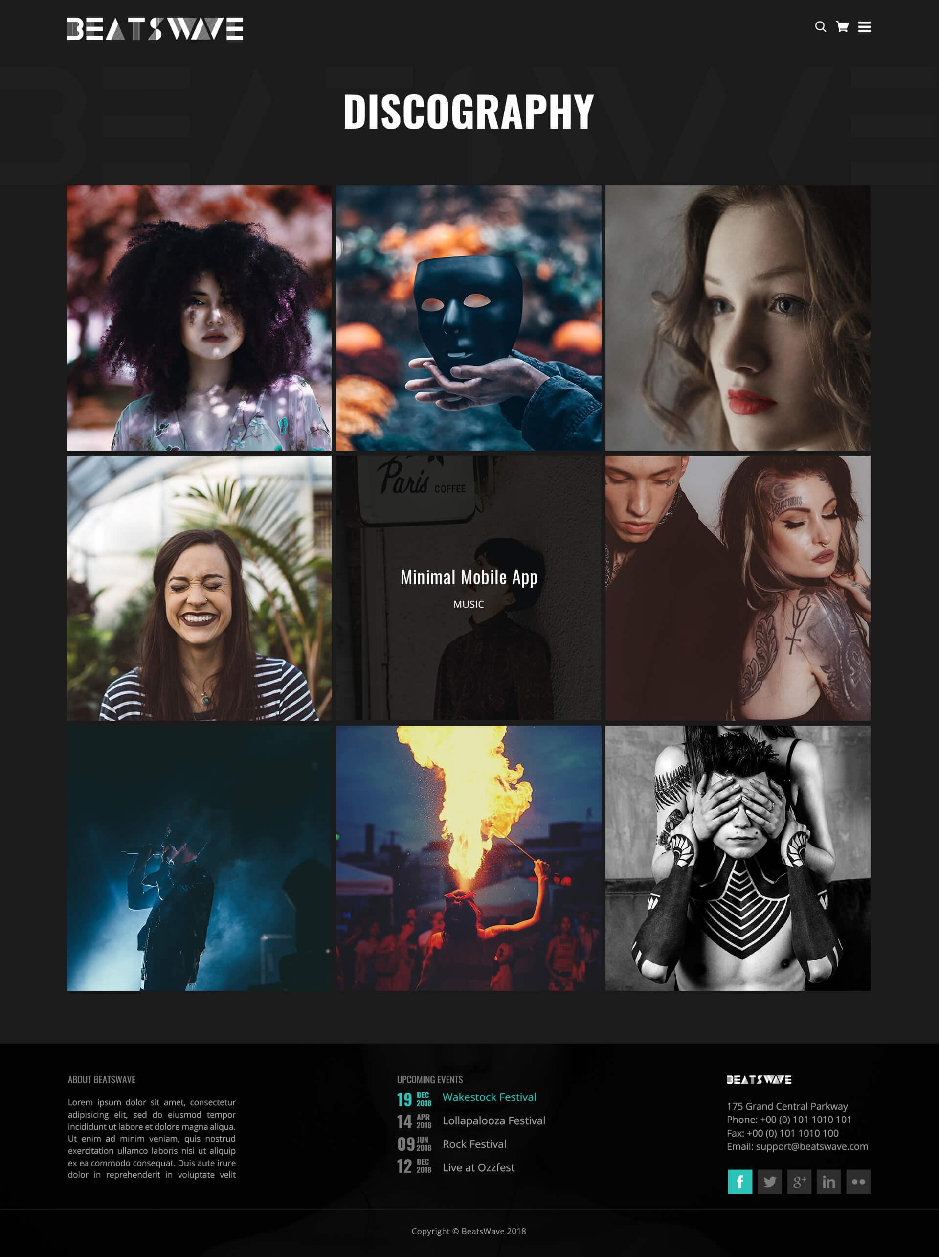 Beatswave | PSD Designed Template for Bands, Musicians, Artists and the Music Industry screenshot 3