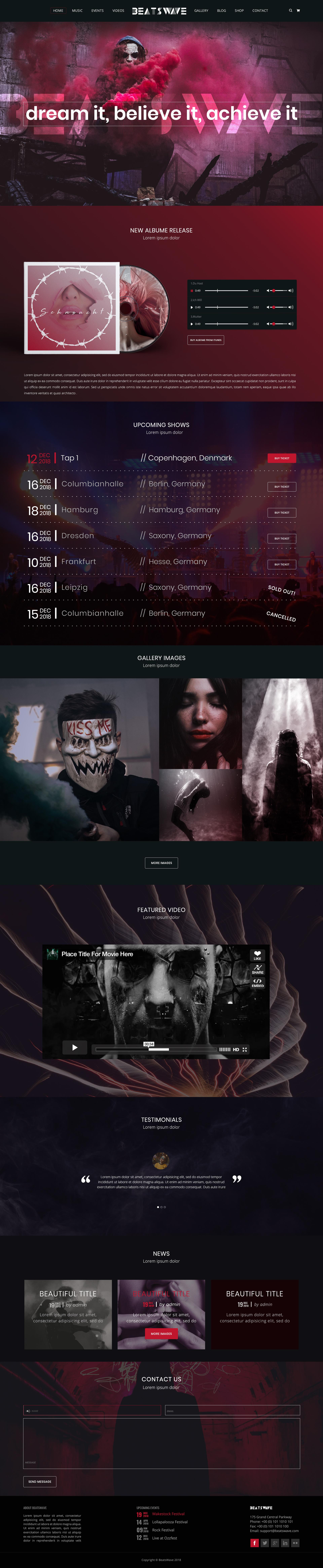 Beatswave | PSD Designed Template for Bands, Musicians, Artists and the Music Industry screenshot 45