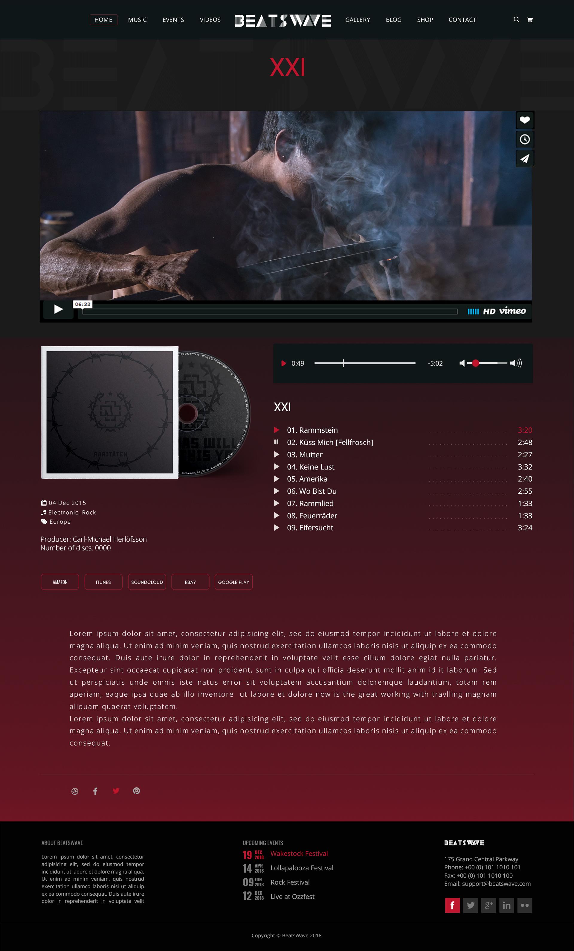 Beatswave | PSD Designed Template for Bands, Musicians, Artists and the Music Industry screenshot 48